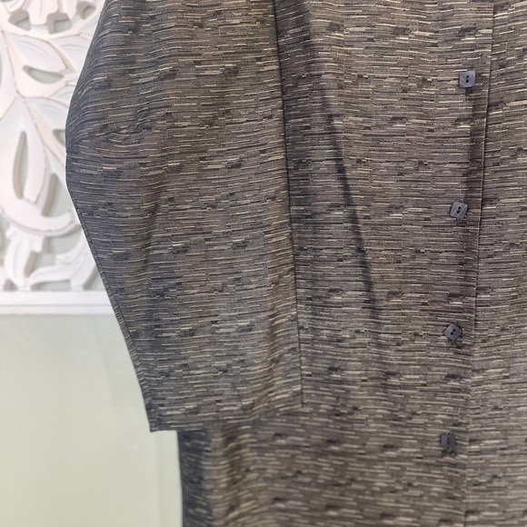 Dialogue Silk Tunic Jacket and Shell Lightweight Button Bronze Medium - Picture 4 of 11